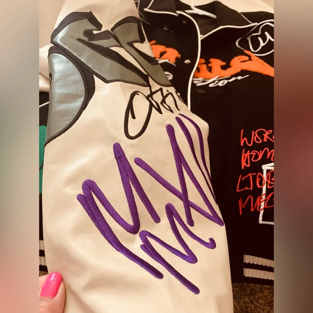 SOLD- Varsity Jacket - Graffiti Style - Picture 4 of 9